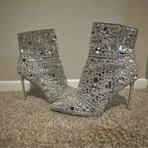 Steve Madden rhinestone crystal bootie